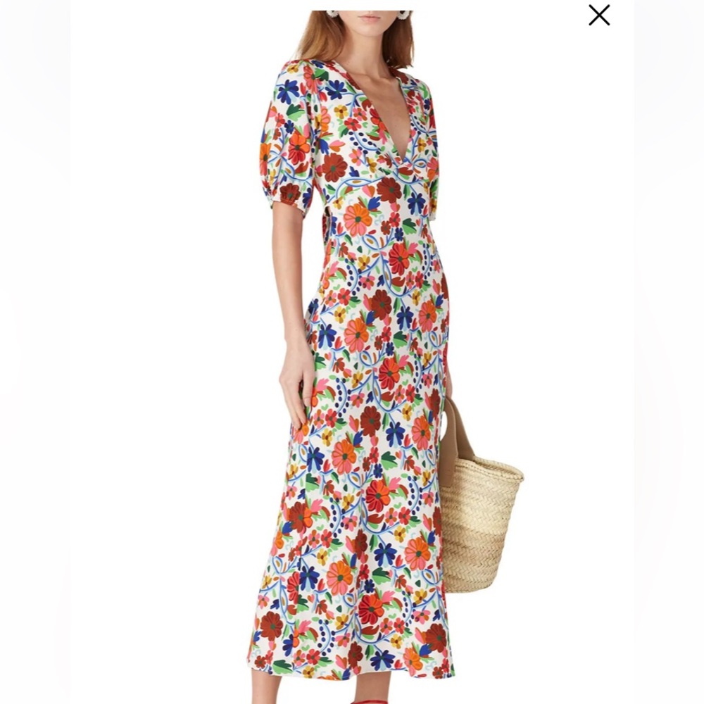 Rixo London Steph Midi Dress